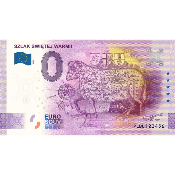 0 euro souvenir poľsko 2025 - szlak świętej warmii - 0-euro-souvenir-warmia-a-2