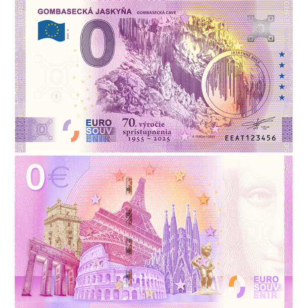 0 euro souvenir slovensko 2025 - gombasecká jaskyňa - AT9_0-euro-souvenir-gombasecka-jaskyna
