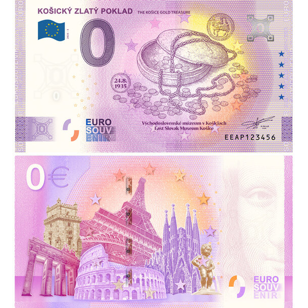 0 euro souvenir slovensko 2025 - košický zlatý poklad - AP5_0-euro-souvenir-kzp-v5