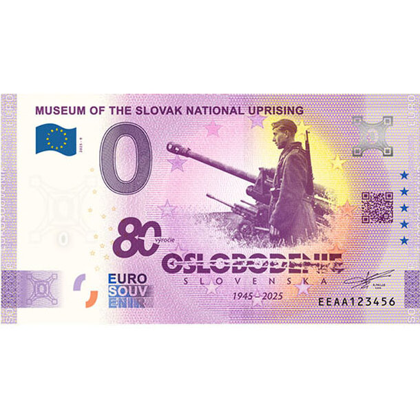 0 euro souvenir slovensko 2025 - múzeum snp - 80.výročie oslobodenia - 0-euro-souvenir-muzeum-SNP-v9-