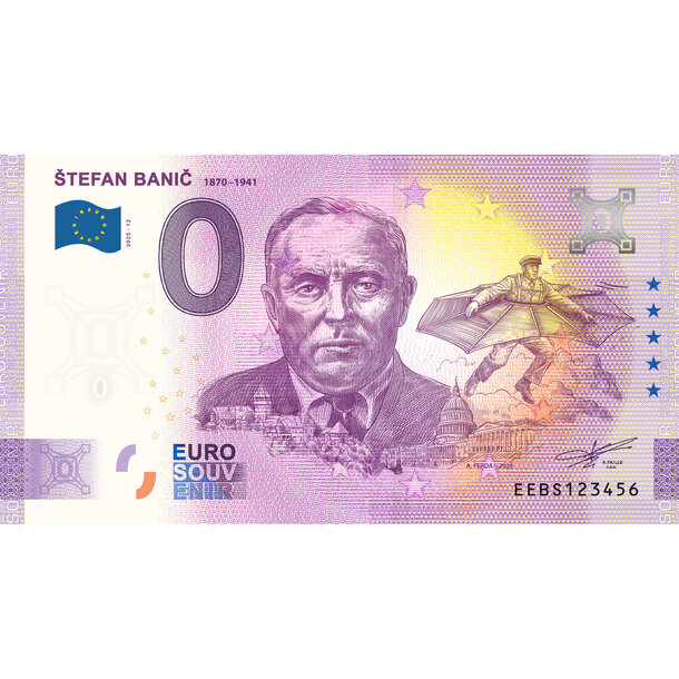 0 euro souvenir slovensko 2025 - štefan banič - 0-euro-souvenir-banic-a-hr_(2)