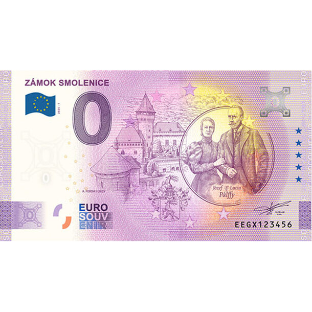 0 euro souvenir slovensko 2025 - zámok smolenice - 0-euro-souvenir-smolenice