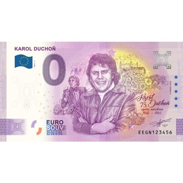 0 euro souvenir slovensko 2025 - karol duchoň - Duchoň