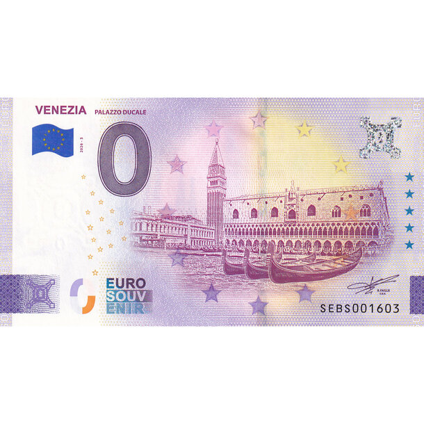 0 euro souvenir taliansko 2026 - venezia - palazzo ducale - 0 Euro 2026 - Venezia - Palazzo Ducale