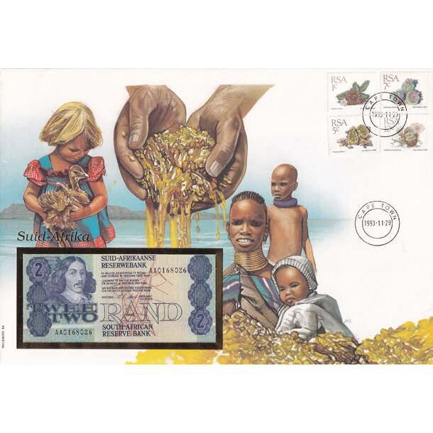 Banknote obálka južná afrika 1990 - Banknote obálka Južná Afrika 1990-1