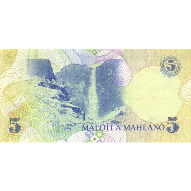 5 maloti 1989 lesotho - Bankovka Lesotho 5 Maloti 1989 - 10-2
