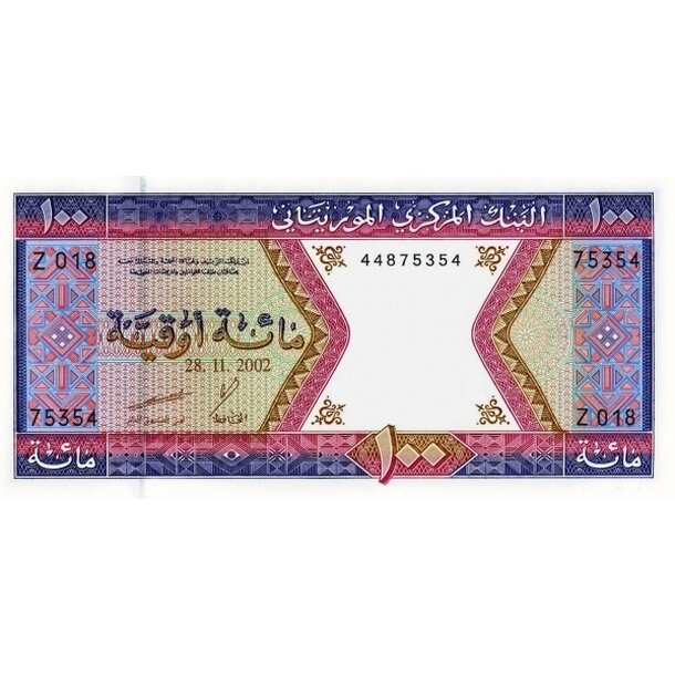 100 ouguiya 2002 mauritánia - Bankovka Mauritánia 100 Ouguiya 2002 - 4k-1