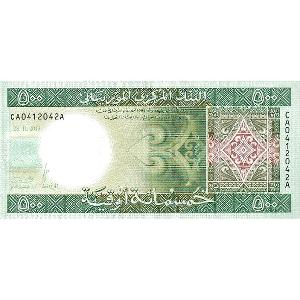 500 ouguiya 2013 mauritánia - Bankovka Mauritánia 500 Ouguiya 2013 - 18-1