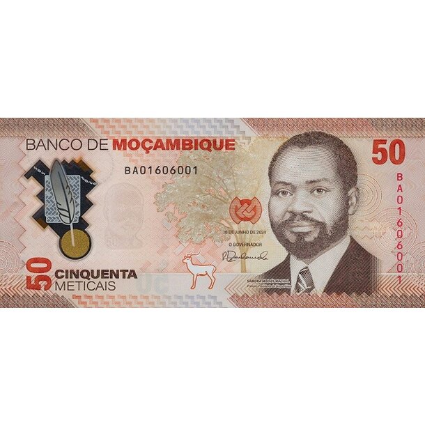 50 meticais 2024 mozambik - Bankovka Mozambik 50 Meticais 2024 - 156-1
