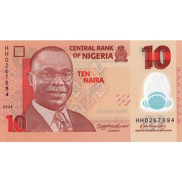 10 naira 2024 nigéria - Bankovka Nigéria 10 Naira 2024 - 39-1