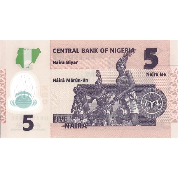 5 naira 2024 nigéria - Bankovka Nigéria 5 Naira 2024 - 38-2