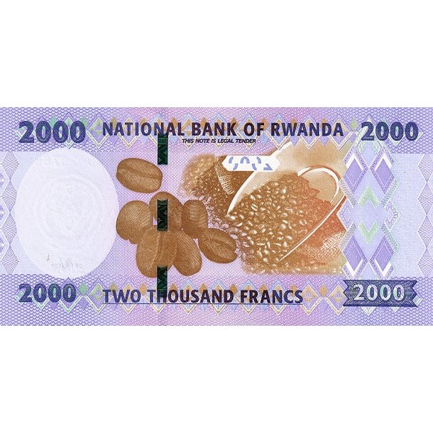 2000 francs 2024 rwanda - Bankovka Rwanda 2000 Francs 2024 - 44-2