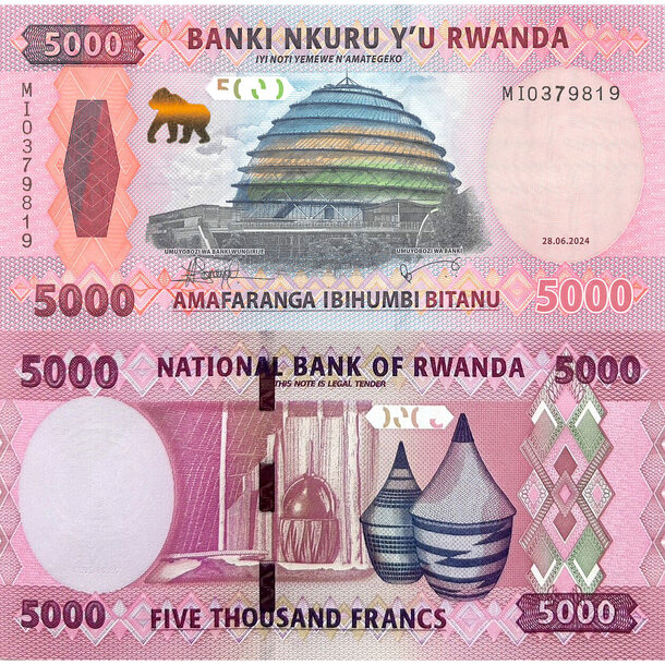 5000 francs 2024 rwanda - Bankovka Rwanda 5000 Francs 2024 - 45