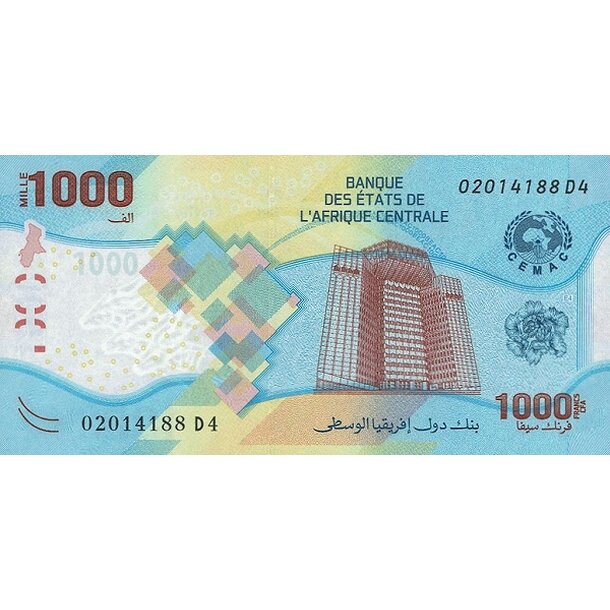 1000 francs 2020 stredoafrické štáty - Bankovka Stredoafrické štáty 1 000 Francs 2020 - 701-1