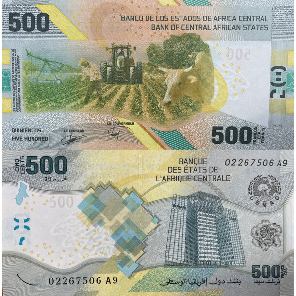 500 francs 2020 stredoafrické štáty - Bankovka Stredoafrické štáty 500 Francs 2020 - 700