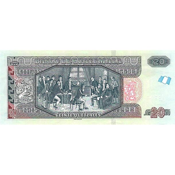 20 quetzales 2023 guatemala - Bankovka Guatemala 20 Quetzales 2023 - 124-2