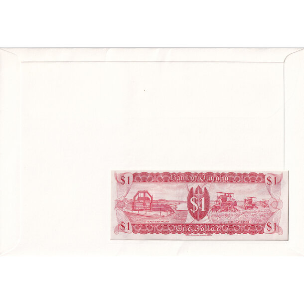 Banknote obálka guyana 1983 - Banknote obálka Guyana 1983-2