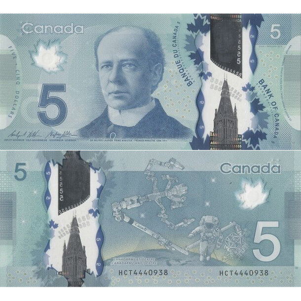 5 dollars 2013 kanada - Bankovka Kanada 5 Dollars 2013 - 106c