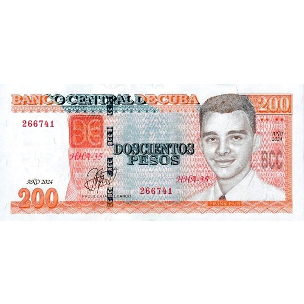 200 pesos 2024 kuba - Bankovka Kuba 200 Pesos 2024 - 130-1