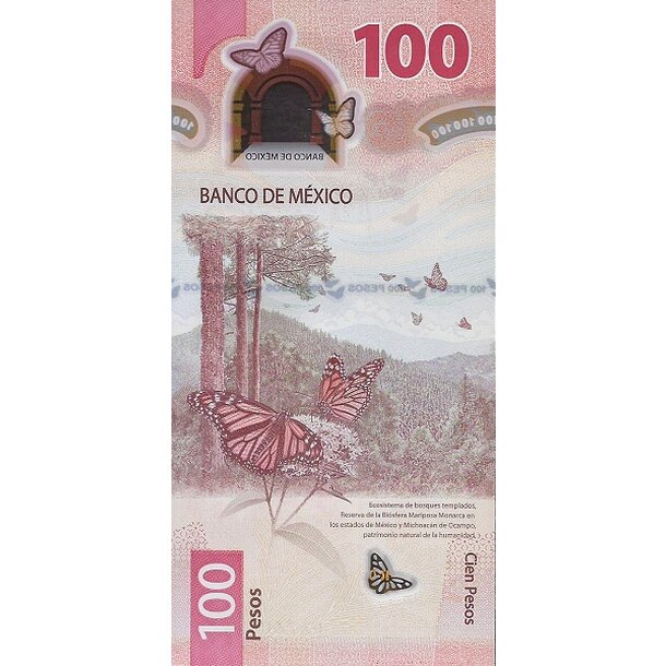 100 pesos 2022 mexiko - Bankovka Mexico 100 Pesos 2022 - 134-2