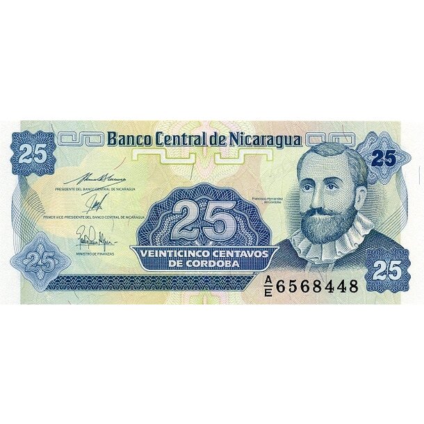 25 centavos 1991 nikaragua - Bankovka Nikaragua 25 Centavos 1991 - 170-1