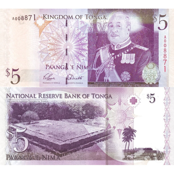 5 pa´anga 2009 tonga - Bankovka Tonga 5 Pa´anga 2009 - 39