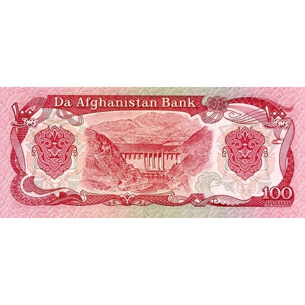100 afganis 1979 afganistan - Bankovka Afghanistan 100 Afganis 1979 - 58a-2