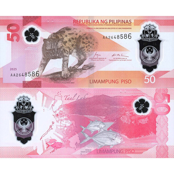 50 piso 2025 filipíny - Bankovka Filipíny 50 Piso 2025 - 237 polymér