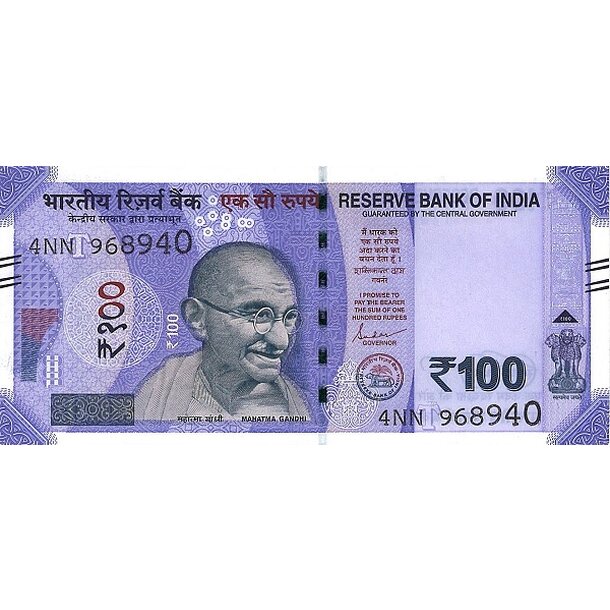 100 rupií 2024 india - Bankovka India 100 Rupií 2024 - 112g-1