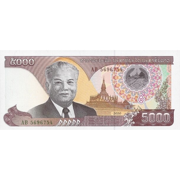 5000 kip 2020 laos - Bankovka Laos 5000 Kip 2020 - 41A-1