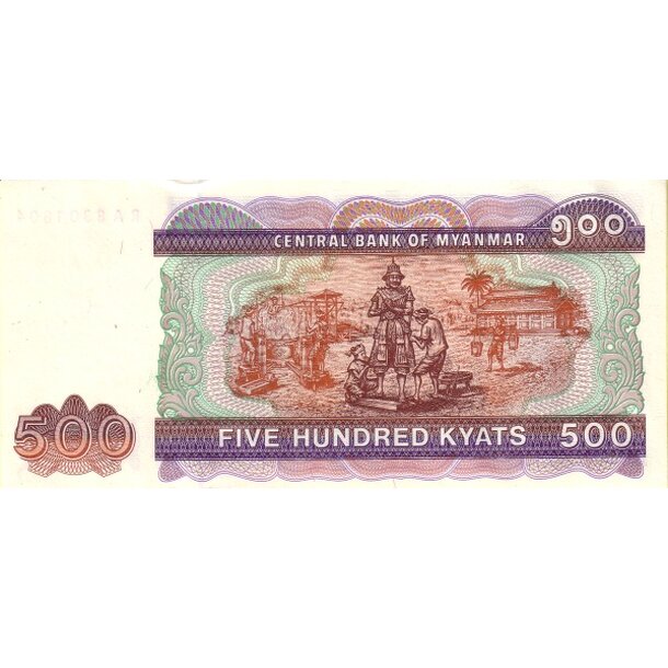 500 kyats 2004 mjanmarsko - Bankovka Mjanmarsko 500 Kyats 2004 - 79-2