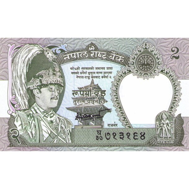2 rupees 2000 nepál - Bankovka Nepál 2 Rupees 2000 - 29b-1