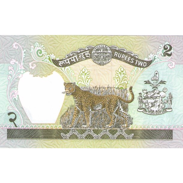 2 rupees 2000 nepál - Bankovka Nepál 2 Rupees 2000 - 29b-2