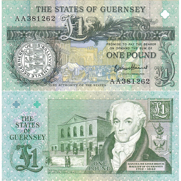 1 pound 2016 guernsey - Bankovka Guernsey 1 Pound 2016 - 52d