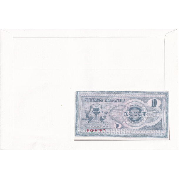 Banknote obálka macedónsko 1992 - Banknote obálka Macedónsko 1992-2