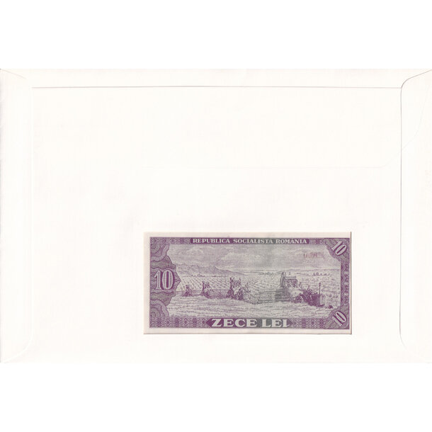 Banknote obálka rumunsko 1966 - Banknote obálka Rumunsko 1966-2