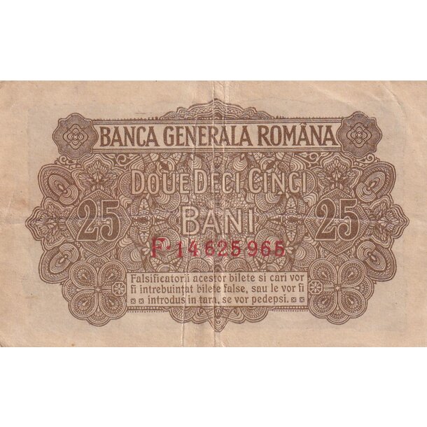25 bani 1917 rumunsko - Rumunsko 25 Bani 1917 - M1-2