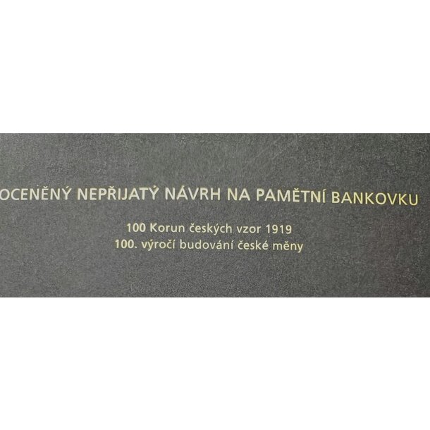 100 korún 2019 česká republika - alois rašín - specimen (nevydaný návrh) - 100 Korun 2019 A. Rasin - Specimen-nevydany navrh-4