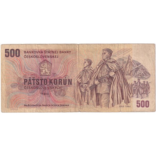 500 korún 1973 československo - séria z - 500-kcs-1973-z-2-6
