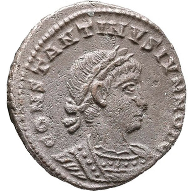 Constantinus ii. ae follis - Constantinus II. AE Follis - GLORIA EXERCITVS RIC 59B-1