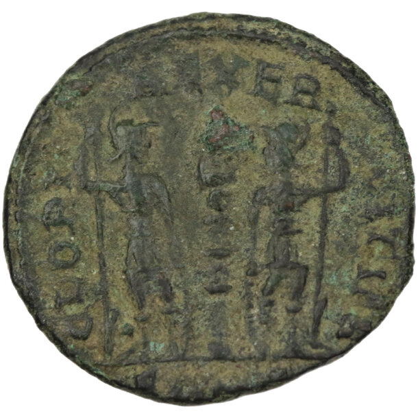 Constantius ii. ae follis - Constantius II. AE Follis - GLORIA EXERCITVS RIC 224-2