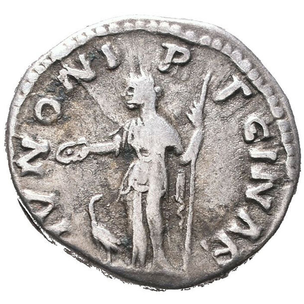 Faustina minor ar denár - Faustina Minor-RIC 694-2