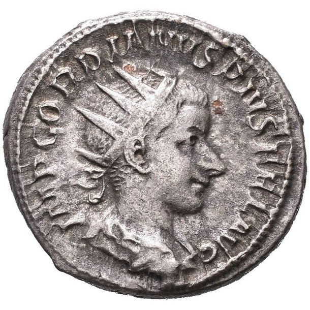 Gordianus iii. ar antoninianus - Gordianus III. AR Antoninianus - P M TR P III COS P P RIC 69-1