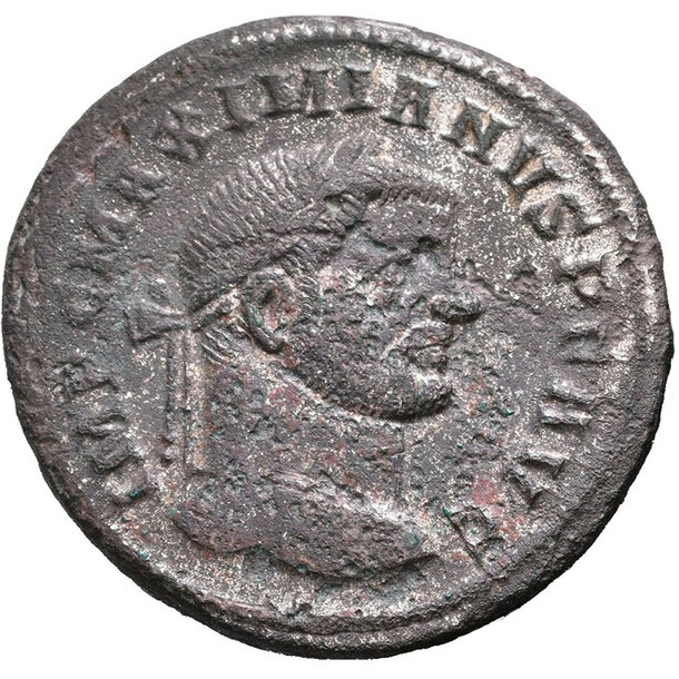 Maximian herculius ae follis - Maximian Herculius AE Follis - GENIO POPVLI ROMANI RIC 31b-1