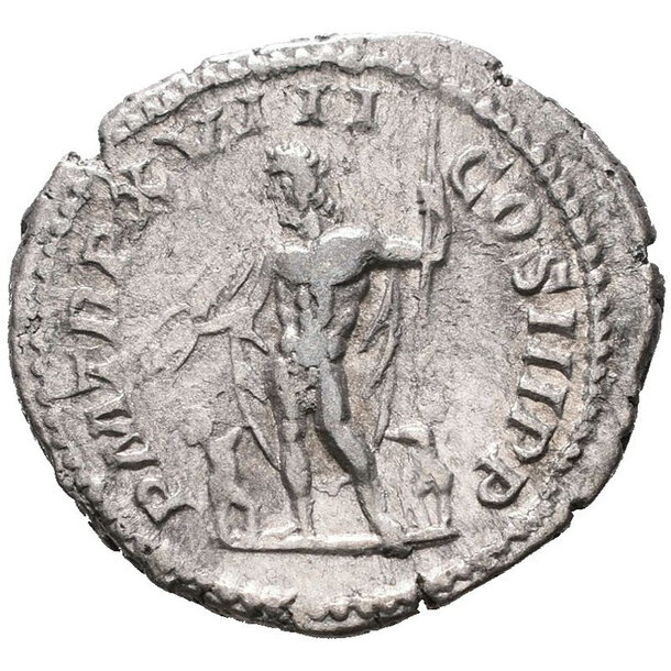 Septimius severus ar denár - Septimius Severus AR Denár P M TR P XVIII COS III P P-2