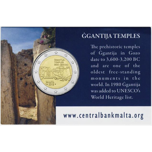 2 euro malta 2016 - chrámy ggantija - coincard - 2 euro Malta 2016-Chrámy Ggantija-coincard-1