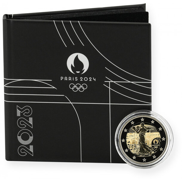 2 euro francúzsko 2023 - olympijské hry 2024 - proof - francuzsko-2023-2-euro-olympiada-2024-proof-1