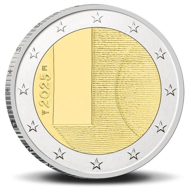 2 euro fínsko 2025 - štátna návšteva z fínska - fin. nav.