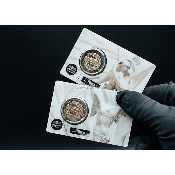 2 euro francúzsko 2025 - louvre - antonio canova - 2 EURO Francúzsko 2025 - Louvre - Niké - Antonio Canova 2 vodotlac