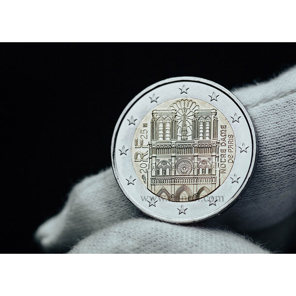 2 euro francúzsko 2025 - notre dame - 2 EURO Francúzsko 2025 - Notre Dame coincard 1